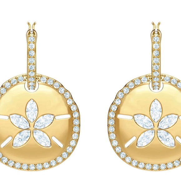 Swarovski mini hoop sand coin - Picture 1 of 3